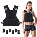 vailge Adjustable Weighted Vest for Women and Men, 1.8kg - 4.5kg, Weight Vests with Removable Sandbags, for Fitness Running Walking Strength Training Workout Calisthenics Crossfit