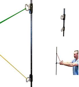 Space Saver Gym Resistance Bands Wall Mount Anchor for at Home Fitness Workouts, Athletic Training, Rehab Exercises – Saves Wall Space – Home Gym or Office – 2 Rails, 2 Cars, Without Resistance Bands