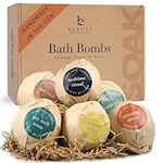 Bath Bomb Gift Set - 6pcs XL USA Made with Natural & Organic Ingredients Bath Bombs for Women & Men, Relaxing Birthday Gifts for Women, Perfect Spa Gift & Stocking Stuffers for Women, Men, Mom, & Kids