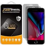 (2 Pack) Supershieldz Designed for Apple iPhone SE (2020, 2nd Generation), iPhone 8 and iPhone 7 (Privacy) Anti Spy Tempered Glass Screen Protector, 0.33mm, Anti Scratch, Bubble Free