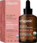 Cliganic Organic Moringa Oil, 100% Pure - For Face & Hair | Natural Cold Pressed