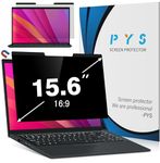 PYS Magnetic Laptop Privacy Screen 15.6 Inch (16:9 Aspect) - Detachable Computer Screen Privacy Shield, Anti-Glare Blue Light, Removable 15.6" Screen Protector for Lenovo, HP, Dell, Acer, ASUS