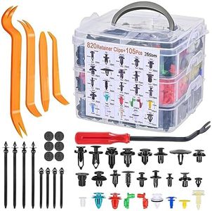 925 piezas de clips de sujeción para automóviles, juego de clips universales para molduras de puertas y sujetadores de parachoques, con herramientas de desmontaje.