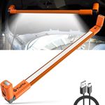 Aluminum Panel 37.4inch Long Rechargeable Underhood Work Light, 6400mAh LED Work Light Bar with Magnetic and Hooks, Cordless 3000LM Bright Work Light for Car Repairing Emergency Garage Workshop