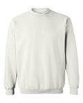 Gildan Men's Fleece Crewneck Sweatshirt, Style G18000(White)