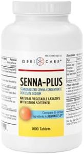 GeriCare Senna Plus Laxative Tablets 50 mg / 8.6 mg Strength Docusate Sodium/Sennosides (1000 Tablets)