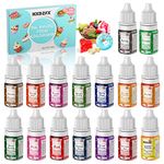 Oil Based Food Colouring - 16 Colours Concentrated Oil Based Food Coloring Set, Food Dye For Cream Cakes, Baked Cake Decoration, Chocolate, Candy, Ice Cream, Doughnuts, Biscuits - (Per Bottle 6ml)