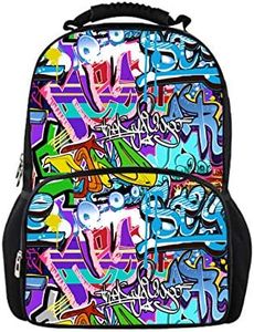Showudesigns Mochila escolar con diseño de animales, mochila para laptop, estudiantes universitarios, para adolescentes, niñas, mujeres, mochila diaria para viajes al aire libre, Graffiti, Talla única