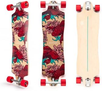 Goldcoast Killer Koi 36" Drop Through Longboard Complete – 36" Canadian Maple Drop Through Deck, 70mm Shred Boots Wheels, Precision Bearings, Smooth & Stable Ride for Cruising & Commuting