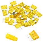 Bolatus 20Pcs Car Fuses 20A Standard Blade Fuses Automotive Replacement Fuse for Caravan Motorcycle Truck RV + Fuse Puller