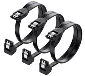 Cable Matters (3 Pack) 90 Degree Right-Angle 6.0 Gbps SATA III Cable - 18 Inches-Black