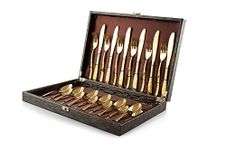 FnS Boston 24 Pcs Cutlery Set in Gift Box Packaging (6 Dinner Spoon, 6 Dinner Fork, 6 Teaspoon, 6 Dinner Knives)