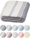 DEMMEX Organic Diamond Turkish Bath & Beach Towel | 100% Oeko-TEX Certified Turkish Cotton, Ultra-Soft, Quick-Dry, Lightweight & Oversized Luxury Peshtemal Towel, Prewashed, 180x90cm, Dark Grey