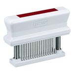 Jaccard 200348R, 48 Blade Durable Meat Tenderizer with Stainless Steel Razor Sharp Needle, Cooking Gadget for Tenderizing Chicken, Beef, Pork, Veal, BBQ, Red