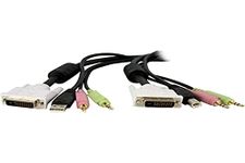 StarTech.com DVID4N1USB6 6 Feet 4-in-1 USB Dual Link DVI-D KVM Switch Cable with Audio and Microphone