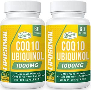 Liposomal CoQ10 1000mg, Ubiquinol CoQ10 Supplement, High Absorption CoQ10 Ubiquinol, Active Antioxidant Form of Vegan Coenzyme Q10 Support Heart Health, Energy Production,120 Softgels