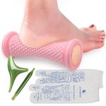 Reflexology Socks and Massage Roller Set, Reflexology Socks with Massager Tool, Foot Massage Tools for Women Man Tired Relieve(Pink)