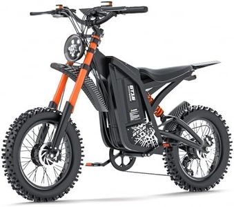 Misodo Electric Dirt Bike for Adults Teens, 4500W Peak Motor, 65km/h, 100Mile, 48V/25Ah Battery, 45° Slope, Dual Hydraulic Brakes, Full Suspension, All-Terrain Electric Motorcycle, 16" Off-Road E-Bike