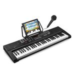 MAX KB2 Electronic Keyboard Digital Piano with Speakers inc Microphone and Sheet Music Stand 61 Key Record Mode