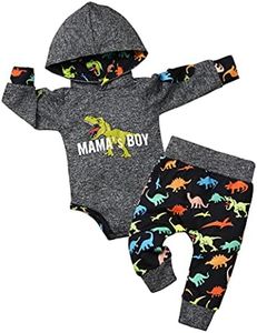 Fommy Newborn Boy Outfits - Dinosaur Baby Clothes Hoodies & Pants Going Home Outfit Winter 2Pcs Set