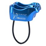 NewDoar Climbing Abseiling Belay Device Professional ATC Rappelling Descender 25KN V-grooved Safety Equipment-Blue