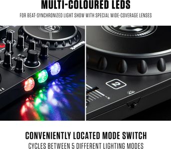 Numark Party Mix DJ Controller – Compact USB DJ Mixer with Lights