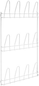 Metaltex Penny - 36611214080 - Wall-Mounted Shoe Rack - 6 Pairs - Metal - White - 40x6x77.5cm