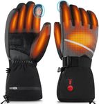 Heated Gloves, Rechargeable Electric Heated Gloves for Men Women with 3 Heating Levels & Last 8 Hours, Touchscreen Waterproof Gloves for Winter Outdoor Sports Motorcycle Cycling Hunting Ski Snow Work