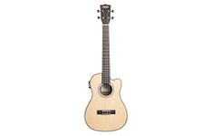 KALA KA-SSEBY-B-CE Solid Spruce Top Ebony Baritone Ukulele with Cutaway, EQ and Bag (UB-B)