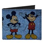 Buckle Down - Bi-Fold Wallet Canvas Bifold Wallet - Mickey Mouse Men's