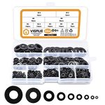 VIGRUE Black Zinc Plated Alloy Steel Flat Washers Set Washers Hardware Assortment 684 Pieces -9 Sizes M2 M2.5 M3 M4 M5 M6 M8 M10 M12