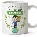 MUGFFINS Mug/Cup Boyfriend -Family World -Funny Gift/Present Idea -Tea/Coffee Ceramic Cup