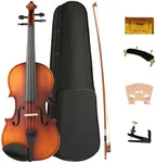 MOSEN 4/4 Full Size Solid Wood Violin, Violin Set for Beginners with Violin Case