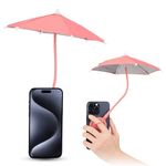 Magnetic Phone Umbrella for Sun,Outdoor Phone Sun Shade Shield with Flexible Angle Design & Rotatable Phone Ring,Umbrella for iPhone 16 15 14 13 12 Pro Max Plus,Mag-Safe Case&All Phone Anti-Glare PINK