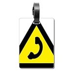 Warning Symbol Yellow Black Calling Cruise Suitcase Bag Tag Tourister Identification Label