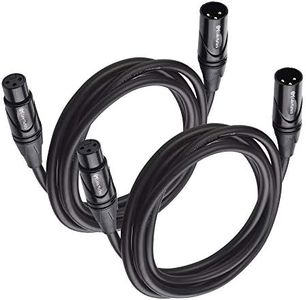 Cable Matters 2-Pack Premium XLR to XLR Microphone Cable 1.8m, Oxygen-Free Copper (OFC) XLR Male to Female Cord/XLR Cables/Mic Cable