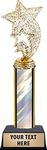 11" Glitter Star Trophy, Gold Star Recognition Trophies with Customized Engraving and Perfect for Appreciation Awards