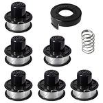 Eyoloty RS-136 Trimmer Spools Line 20ft 0.065" Compatible with Black Decker ST4500 ST1000 ST4000 GE600 CST800 ST6800 String Trimmer,Weed Eater Replacement Line Auto-Feed Spool (6 Spool+1cap)