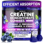 AEQNJV Creatine Gummies Monohydrate Complex for Men & Women, 9000MG Creatine Pre-Workout Supplement Enhance Muscle Strength Recovery Cognitive Health & Memory, 120 Gummies Sugar Free Vegan Non-GMO