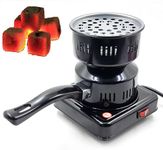 Hookah Coal Burner I Black Metal Hot Plate 450watt Portable Camping Stove I Electric Coil Heater | Sigdi Chulha | Shisha Coconut Coal Starter