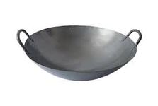 A Z Collection Chinese Kadai for Noodles | Iron Chinese Wok with Double Handle | 16 Inches Big Size | Light Weight 1700 Grams (Iron 16 inches Double Handle Wok 1 pcs)