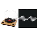 ION Audio Max LP - Vinyl Record Player/Turntable with Built In Speakers, USB Output for Conversion and Three Playback Speeds - Natural Wood Finish & AM [VINYL]