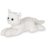 Bearington Lil' Muffin Small Plush Stuffed Animal White Cat, Kitten 8 inches