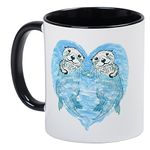 CafePress Sea Otters Holding Hands Mug 11 oz (325 ml) Ceramic Coffee Mug