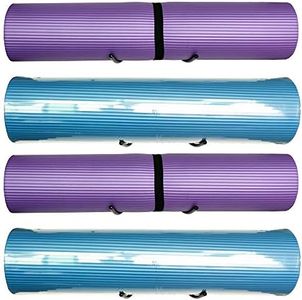 YYST Yoga Mat Foam Rollers Wall Rack Wall Storage Mount Wall Holder Storage Shelf for Foam Rollers and Yoga Mat, Up to 8 Inch Diameter - No Mat -4/PK