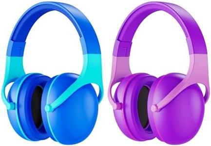 ProCase 2 Pack Noise Cancelling Headphones for Kids, Kids Ear Protection for Monster Jam Truck, Hearing Protection Noise Reduction Earmuffs for Sensory Autism Toddler Children -Purple & Indigo