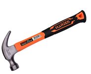 Harden Professional 450 Grams Carbon Steel Claw Hammer with Fiberglass Handle - Forged Fine Grain, Ergonomic Comfortable Grip Handle - 590215