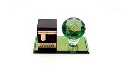 DigaNT Kaaba Mecca Showpiece Allah Crystal Gold Plated Gift Souvenirs Corporate Office Home Decor Car Dashboard Gift