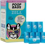 ZOLA ZOLA Extra Strong Compostable Dog Poop Bags (120 bags) - Biodegradable Dog Poo Bags for Dogs & Cats, Super Strong Dog Bags for Poop