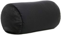 Mooshi Squish Microbead Jelly Bean Bed Pillow, 14" x 7" - Airy Squishy Soft Microbeads - Seventeen Fun Bubbly Colors To Choose From - Cuddly And Fun Teen Decorative Accessory - Bed Pillow, Black